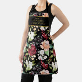 最高のおばあちゃん |黒エレガントフローラ エプロン (インサイチュ)
