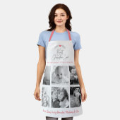 最高のおばあちゃんEver Kitchen Chef 6フォトコラージュ エプロン (着用した状態)