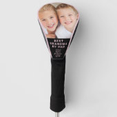 最高のおばあちゃんParフォトブラックピンク ゴルフヘッドカバー (正面)