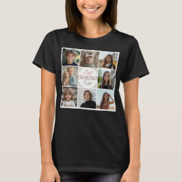 最高のおばあちゃんTシャツ 8枚フォトコラージュ Tシャツ