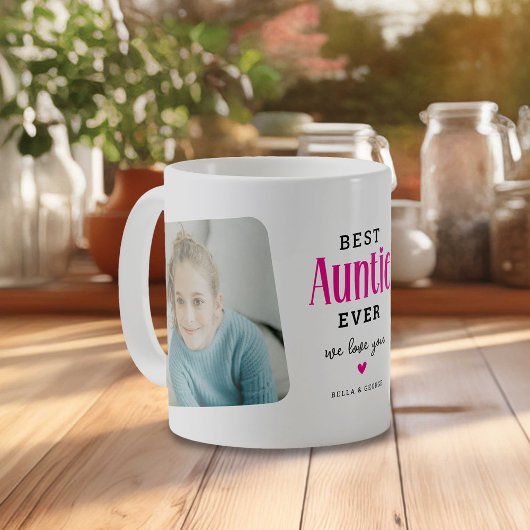 最高のおばさんだね 2枚の写真入りギフト コーヒーマグカップ