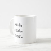 最高のおばさん。レトロタイプライター コーヒーマグカップ (正面左)