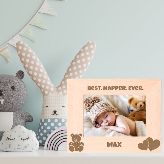 最高のおもしろいキュートパーソナライズされたベビー レーザー彫刻フレーム