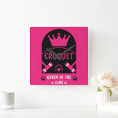 最高のおもしろいクロケット スクエア壁時計 (ホーム)