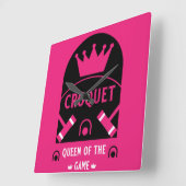 最高のおもしろいクロケット スクエア壁時計 (傾斜)