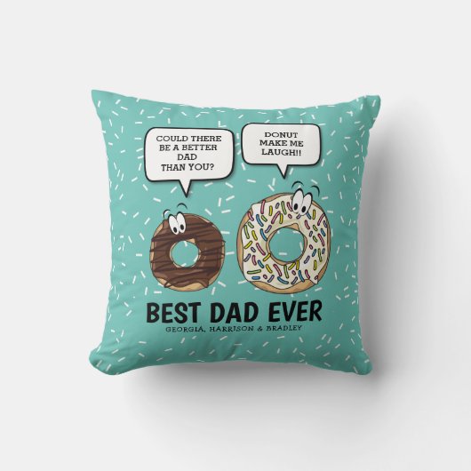 最高のおもしろいパパは永遠に可愛い父の日 クッション (正面)
