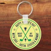 最高のおもしろいパパバイパー名前をカスタムするゴルフクラブロゴ キーホルダー (正面)