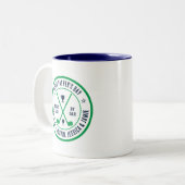 最高のおもしろいパパバイパー名前をカスタムするゴルフクラブロゴ ツートーンマグカップ (正面左)