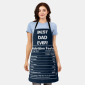 最高のおもしろいパパ日の栄養事実 エプロン (着用した状態)