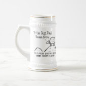 最高のおもしろいパパ羊ことわざアプン ビールジョッキ (左)