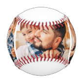 最高のおもしろいパパ3枚モダン写真お父さんの日 野球ボール (裏面)