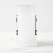 最高のおもしろいパパ – 父の日 フロストグラスビールジョッキ (中央)