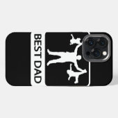 最高のおもしろいパパ- iPhoneのケース iPhoneケース (裏面横)