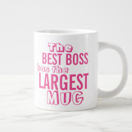 最高のおもしろいボスピンク引用文ビッグマグカップ – Office Umous ジャンボコーヒーマグカップ