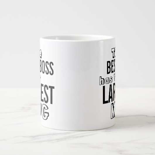 最高のおもしろいボス引用文ラージビッグマグカップ – Office Umous ジャンボコーヒーマグカップ (正面)