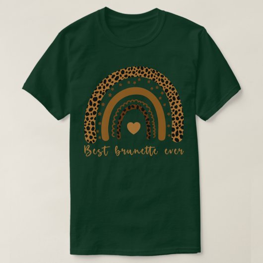 最高のおもしろいボホ・レインブを持つ女性のブルネット Tシャツ (デザイン正面)