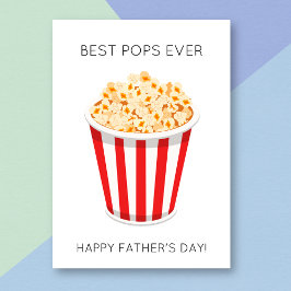 最高のおもしろいポップポップコーンプン父のデイカード カード