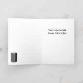 最高のおもしろいポップ・アートのソーダプンフォイル父のデイカード 箔グリーティングカード (内側レイダウン)