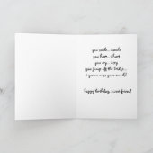 最高のおもしろい友達の誕生日カード カード (内部)