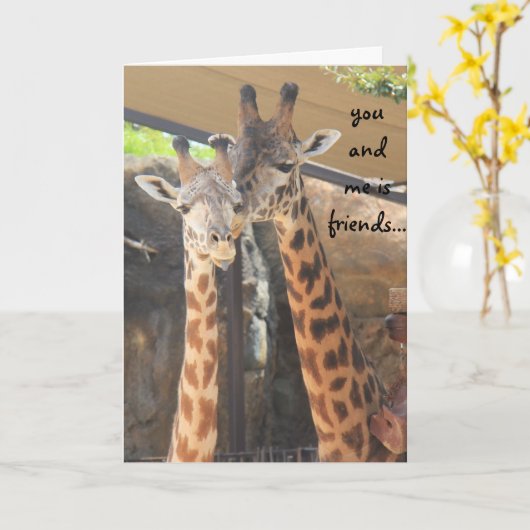 最高のおもしろい友達の誕生日カード カード (黄色い花)