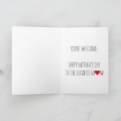 最高のおもしろい母の日の贈り物 シーズンカード (内部)