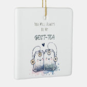 最高のおもしろい茶プリン笑い友ハッピーバースデー セラミックオーナメント (右)