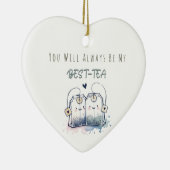 最高のおもしろい茶プリン笑い友ハッピーバースデー セラミックオーナメント (右)