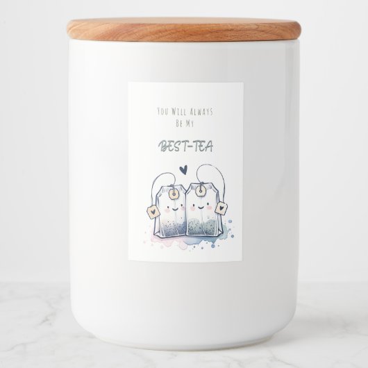 最高のおもしろい茶プリン笑い友ハッピーバースデー フードラベル (正面)