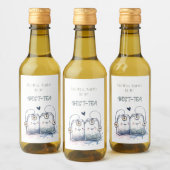 最高のおもしろい茶プリン笑い友ハッピーバースデー ワインラベル (ボトル)