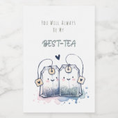 最高のおもしろい茶プリン笑い友ハッピーバースデー ワインラベル (シングルラベル)