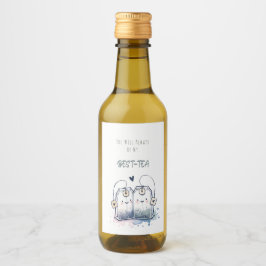 最高のおもしろい茶プリン笑い友ハッピーバースデー ワインラベル