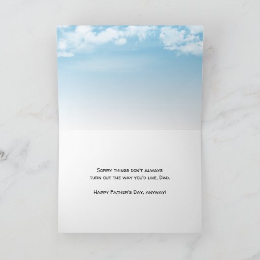 最高のおもしろい計画カスタム父の日 カード (内部)