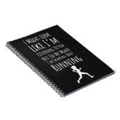 最高のおもしろい走白黒のプレゼント ノートブック (右側)