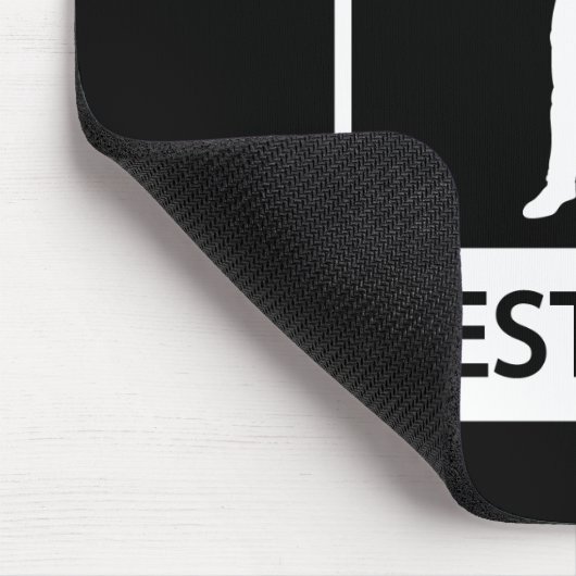 最高のおもしろい – お父さんのシルエット マウスパッド (コーナー)