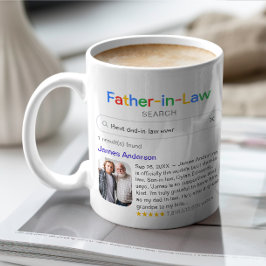 最高のおもしろいFather-In-Law Ever Search & Photo コーヒーマグカップ