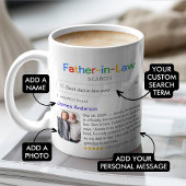 最高のおもしろいFather-In-Law Ever Search & Photo コーヒーマグカップ
