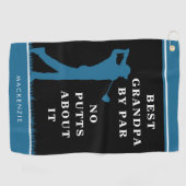 最高のおもしろいGrandpa By Par - No Putts About It ゴルフタオル (横)