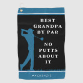最高のおもしろいGrandpa By Par - No Putts About It ゴルフタオル (正面)
