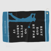 最高のおもしろいParのパパ- Itのに関するパットカスタムなし ゴルフタオル (横)