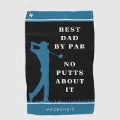 最高のおもしろいParのパパ- Itのに関するパットカスタムなし ゴルフタオル (正面)