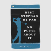 最高のおもしろいStepdad By Par - No Putts About It ゴルフタオル (正面)