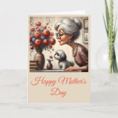 最高のお婆さん出エレガント来る カード (正面)