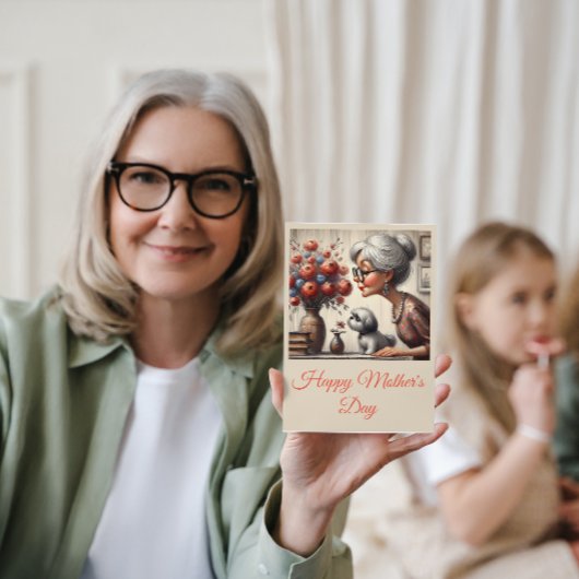 最高のお婆さん出エレガント来る カード