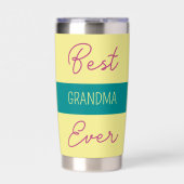 最高のお婆ちゃん 保温保冷タンブラー (正面)