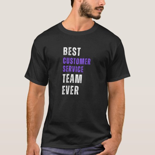 最高のお客様サービスチーム Tシャツ (正面)