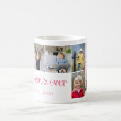 最高のお母さんかわいいレタリング愛する6枚の写真 コーヒーマグカップ (中央)