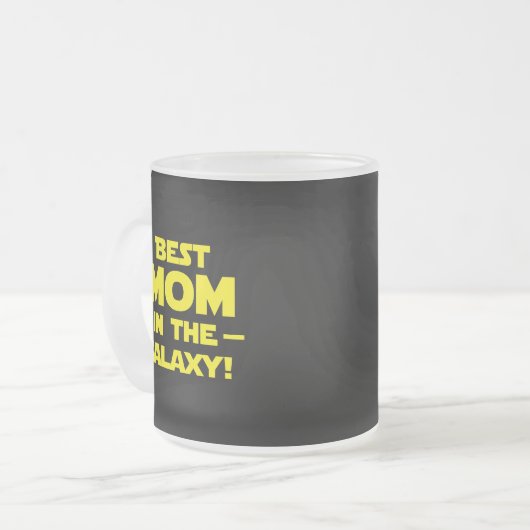「最高のお母さんが銀河系に!」 フロストグラスマグカップ (正面左)
