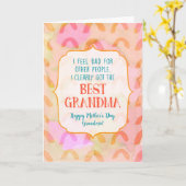 最高のお母さんのデイカード カード (黄色い花)