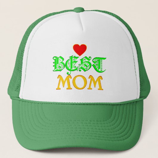 ♔♥°・最高のお母さんの姿勢スタイリッシュTrucker Hat♥♔ キャップ (正面)