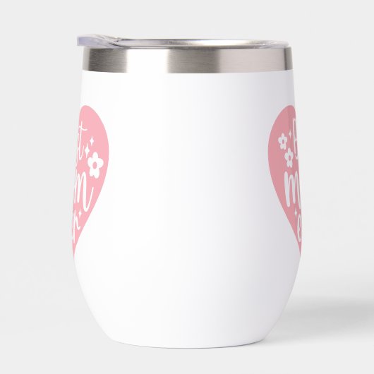 最高のお母さんは花でピンクのハート (右面)